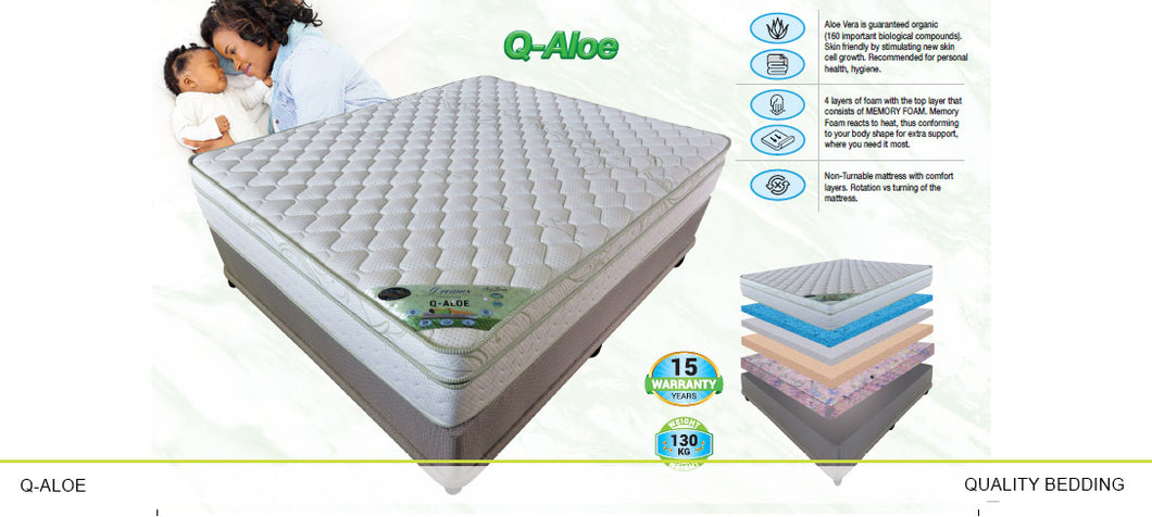 Quality Bedding | Q-Aloe Memory Foam Base Set