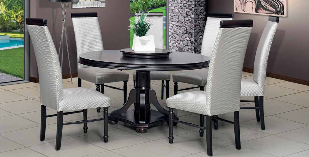 Linea Classica | Aspen 1.8 Round dining room Suite (Leather)