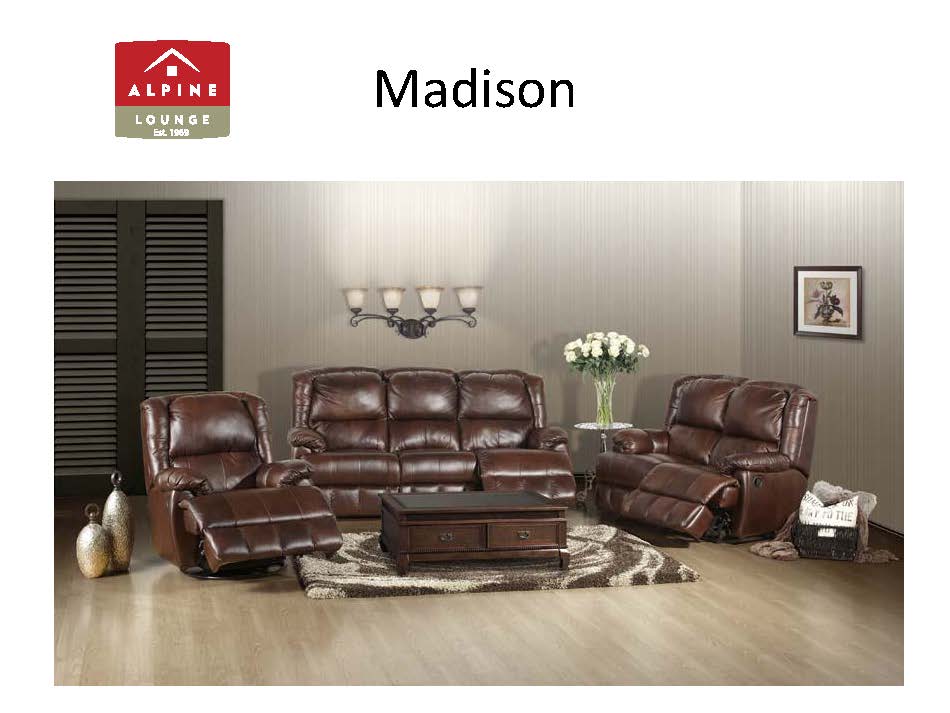 Madison 3 piece lounge suite