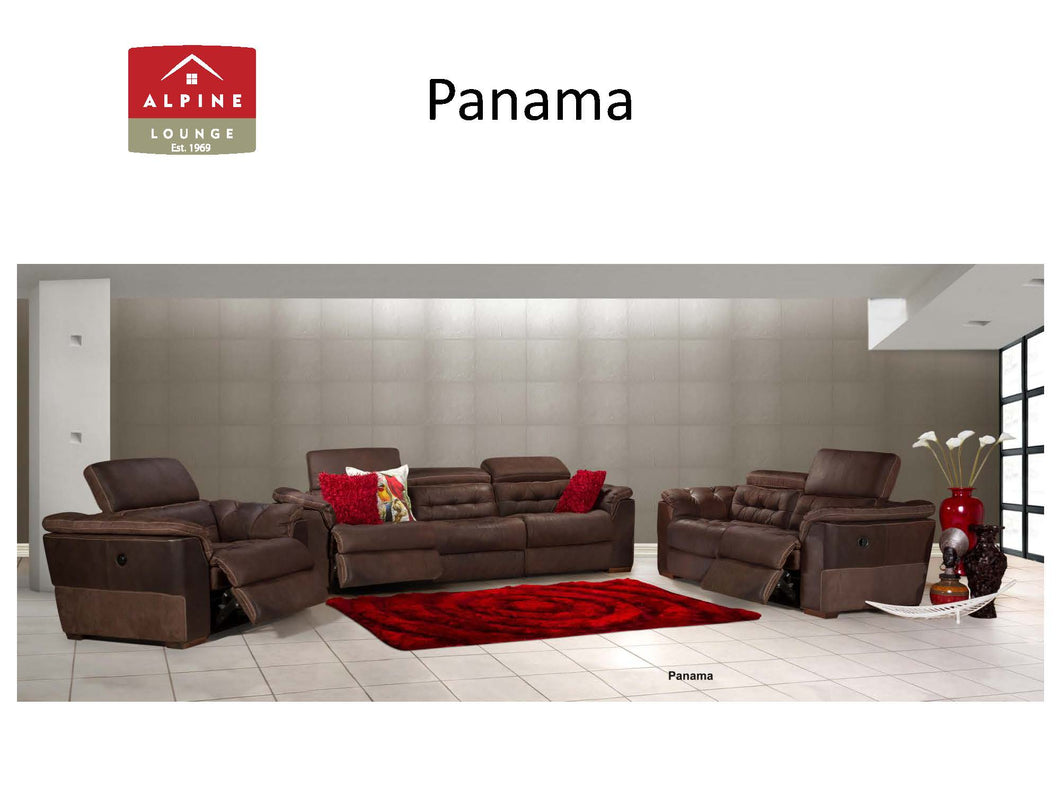 Panama 3 piece (fabric/leather combo) lounge suite