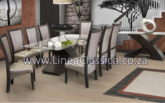 Linea Classica | Zen 2.4x1.2 - 10mm Glass Dining Room Suite